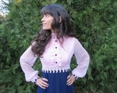 70s Bohemian Victorian Lace Gown