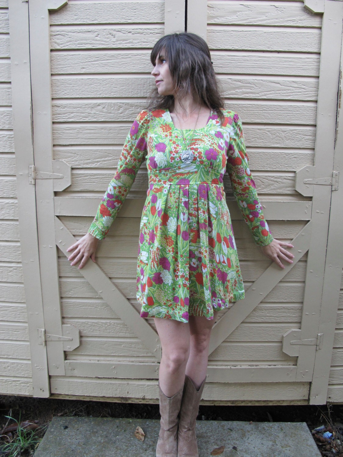 60s Floral Mini Dress