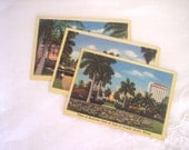 Vintage Mini Postcards Miami G.W. Romer Circa 1930's
