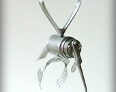 Mosquito Tweeter - robot bug art assemblage recycled art