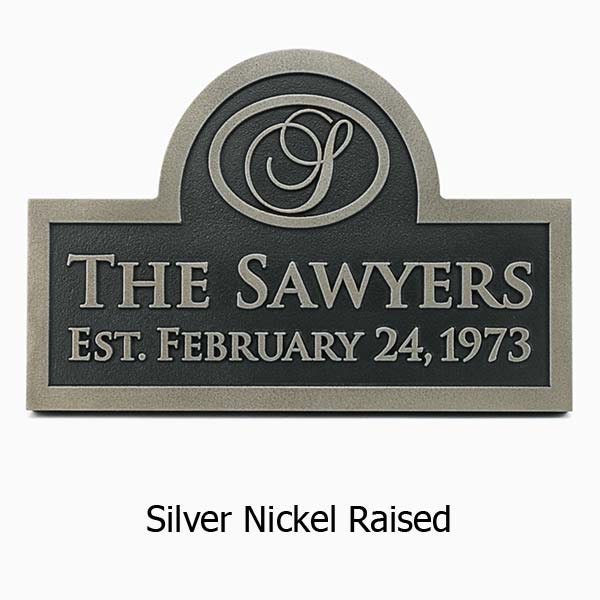 Wedding Anniversary Plaque Monogram Initial with Date 18x12 inches Smaller sizes available too