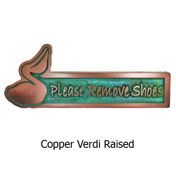 Pelican Remove Shoes Plaque Almost 11x4 inches Made in the USA