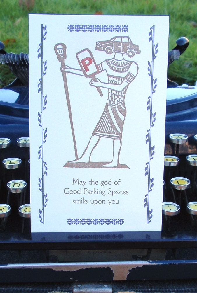 God of Good parking Spaces Card
