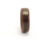 Indian Rosewood and Bloodwood Ring, Handmade Wood Jewelry