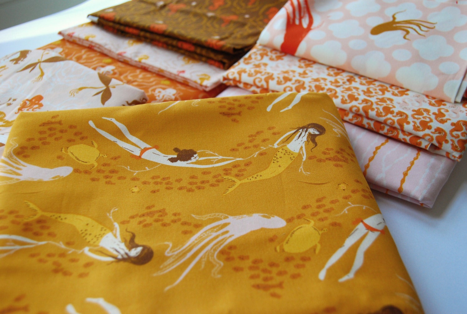 Mendocino Underwater Sisters in  Gold FQ