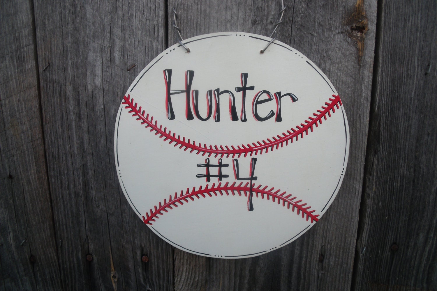 Sports Wall Hanging Custom Personalized Softball Baseball Soccer Volleyball Tennis Football
