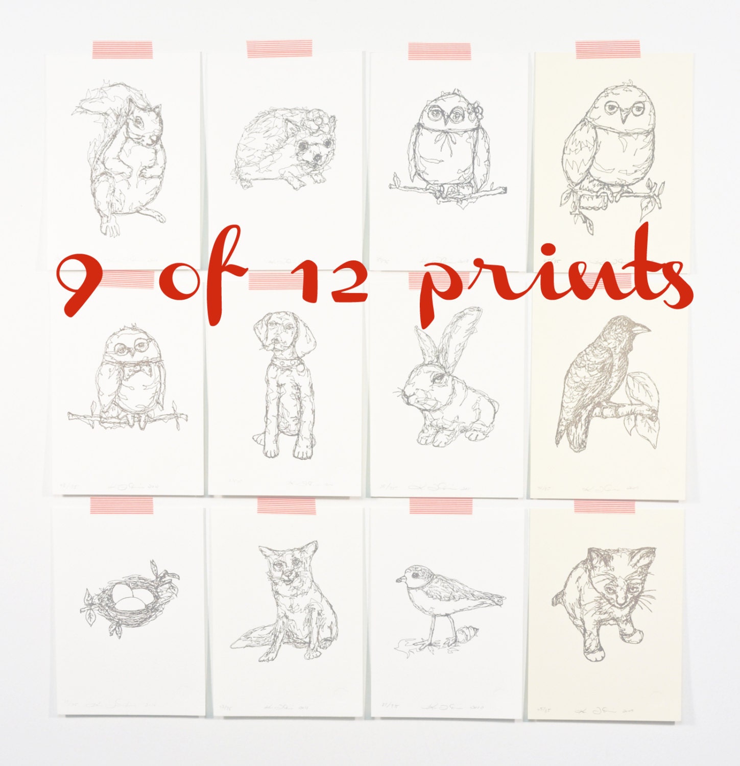 Bundle of 9 Letterpress Prints (9 of 12)