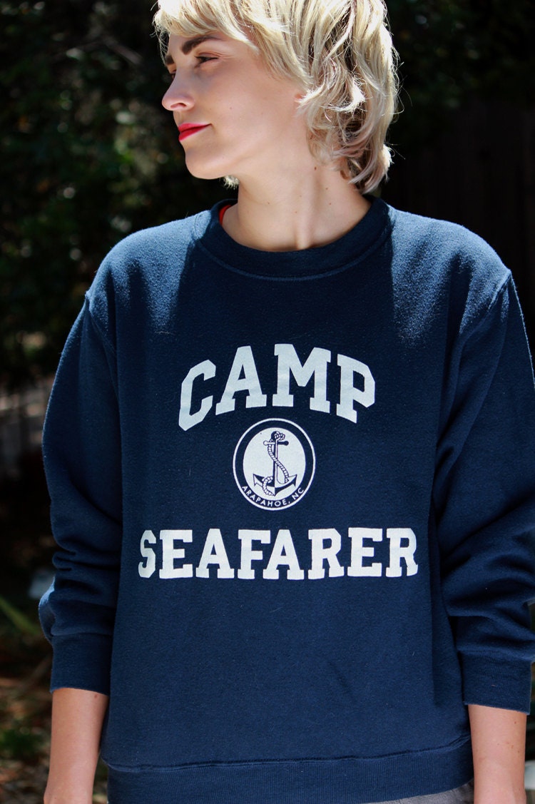 Vintage 80s Camp Seafarer navy sweatshirt