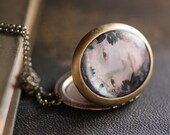 Q Greenman Locket, Vintage inspired, Fairy, Celtic, Pagan, Goddess of the Woods