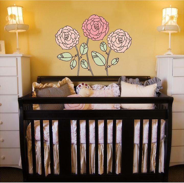 Roses Three Customizable Wall Decal