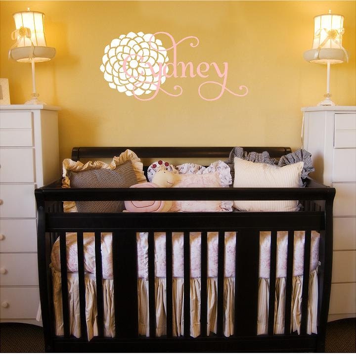 Custom Flower Name Customizable Wall Decal