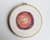 geometric ombre embroidery hoop art by julie tillman abstract