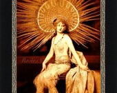 Ziegfeld Girl Myrna Darby by Alfred Cheney Johnston - Feather Headdress - Art Print of Enhanced Vintage Photograph
