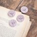 4 Hand painted buttons - wood burnt tree design