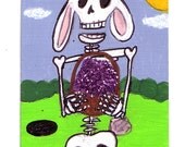 The Easter Bunny Original ACEO Art Card