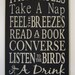 Patio Rules  Large Wood Typography Sign