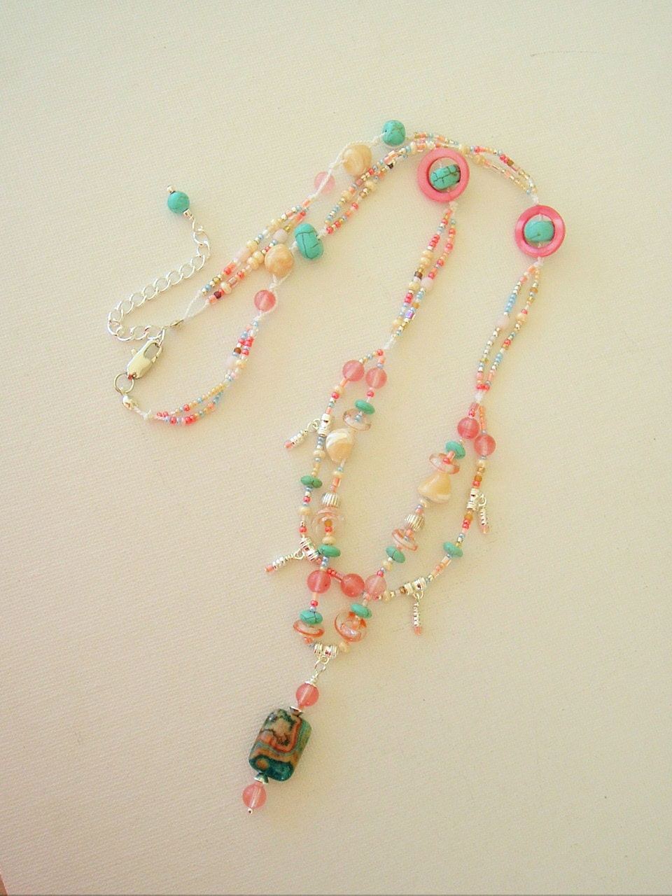 Boho Necklace, Gemstone Jewelry, Bohemian Jewelry, Turquoise Jewelry, Handmade Jewelry