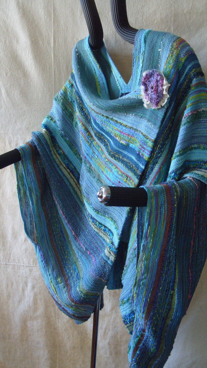 Handwoven Jacket / Shawl / Large / Plus Size / Woven