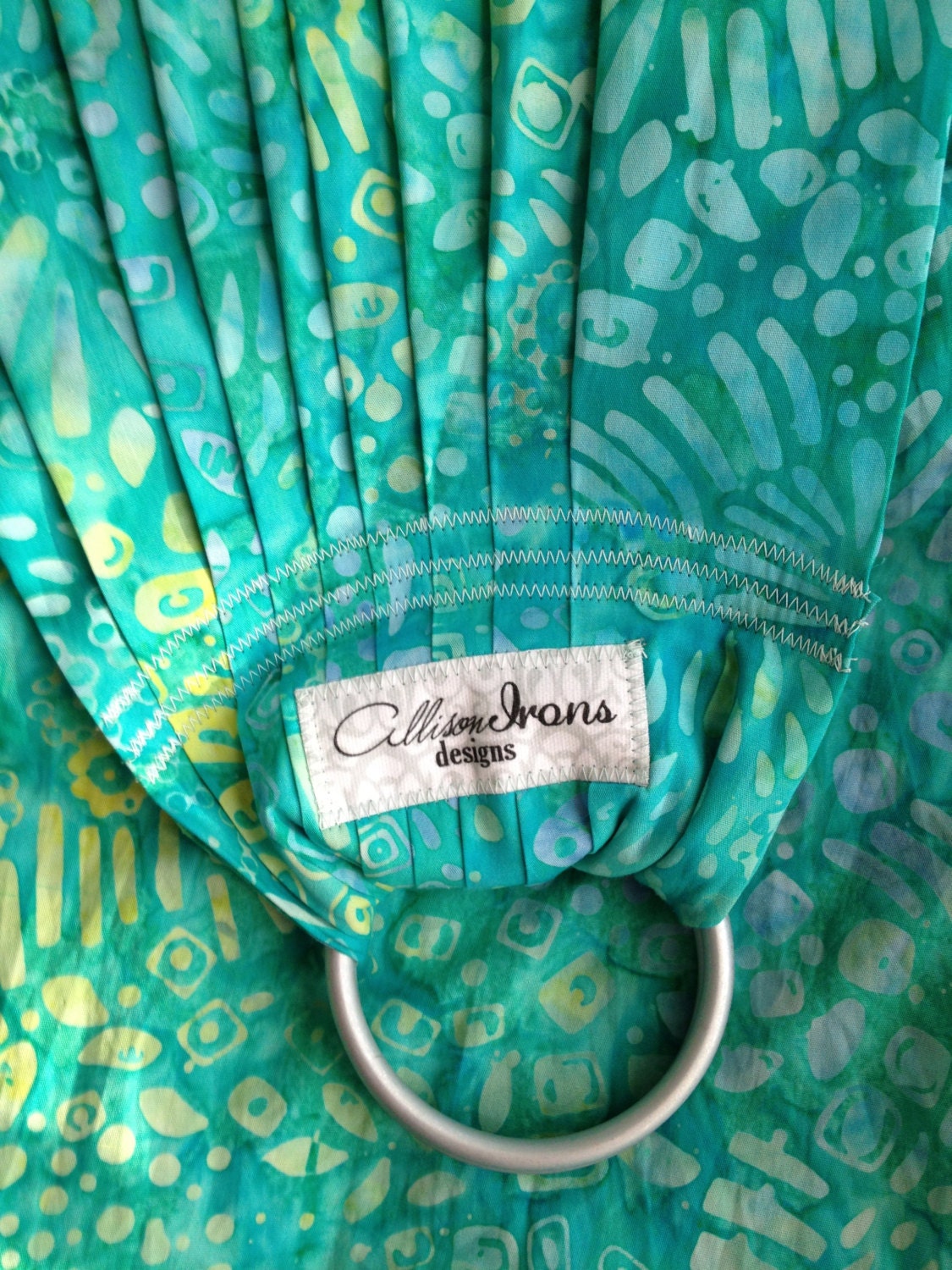Aqua with Yellow and Blue Ring Sling