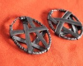 Vegan Star Hoop Earrings - for guaged ears