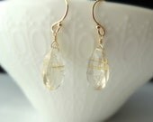 Angel Hair Earrings in 14k Gold Filled - Bridal Earrings, Wedding Earrings