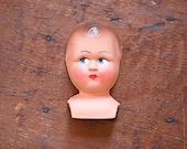 Heads Up - Vintage Paper Mache 1/2 Doll Head, Doll Parts, France, French