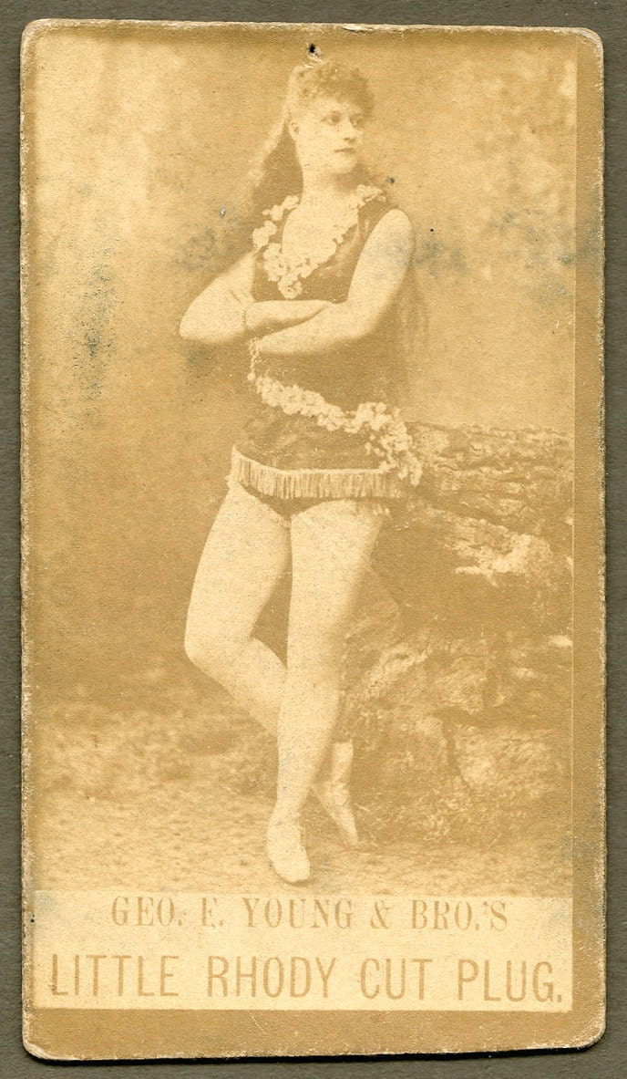 Antique Tobacco Card / Little Rhody Cut Plug / Bathing Beauty