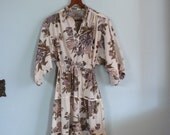 1970s Dress // Botanical Print