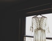 vintage 1900s Dress  / White Lace 1900s Dress