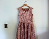 1970s Dress // Strawberry Picking Dress // 70s does 1950s
