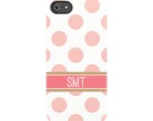Personalized iPhone 5 or 4 Case - POLKA DOT Collection, choice of color