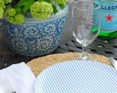 Melamine Plate - SEERSUCKER Collection - you pick colors