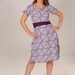 Hemp Zig Zag T-Shirt Dress - Organic Clothing - Made to Order