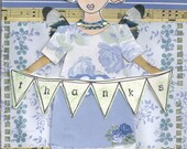 Thanks - original mixed media collage published in The Stampers Sampler