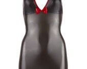 Latex Halter Top Mini Dress with bow