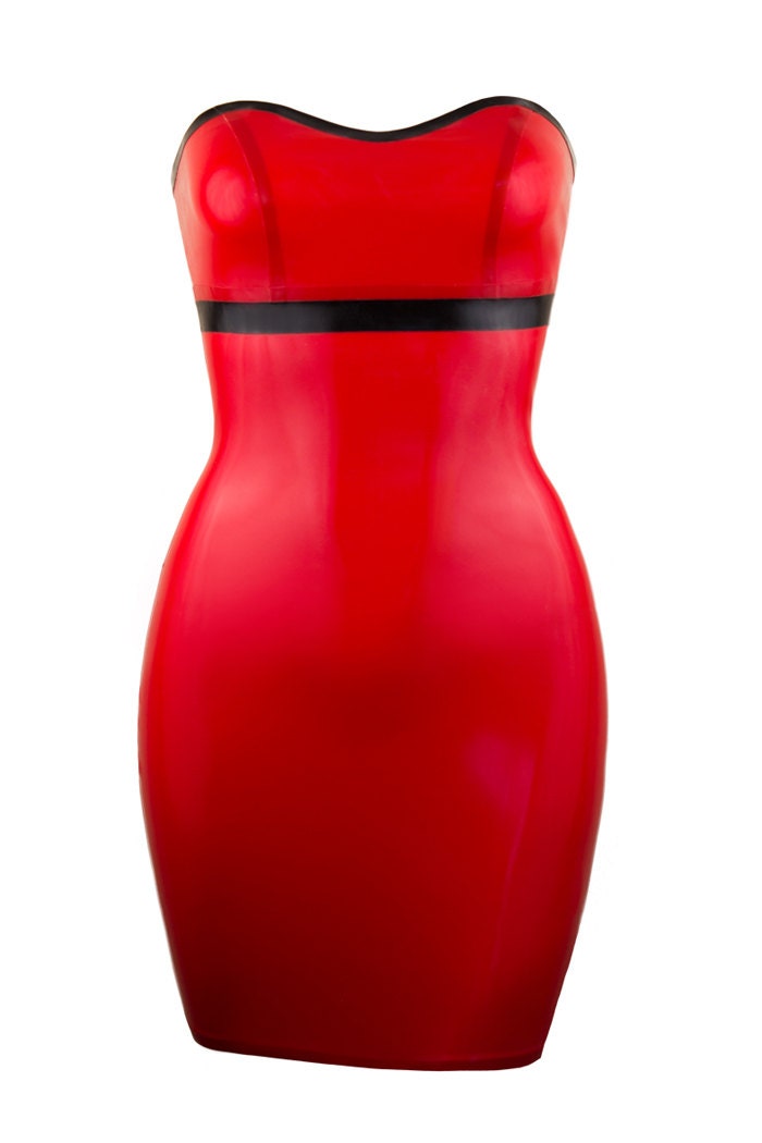 Latex Strapless MIni Dress