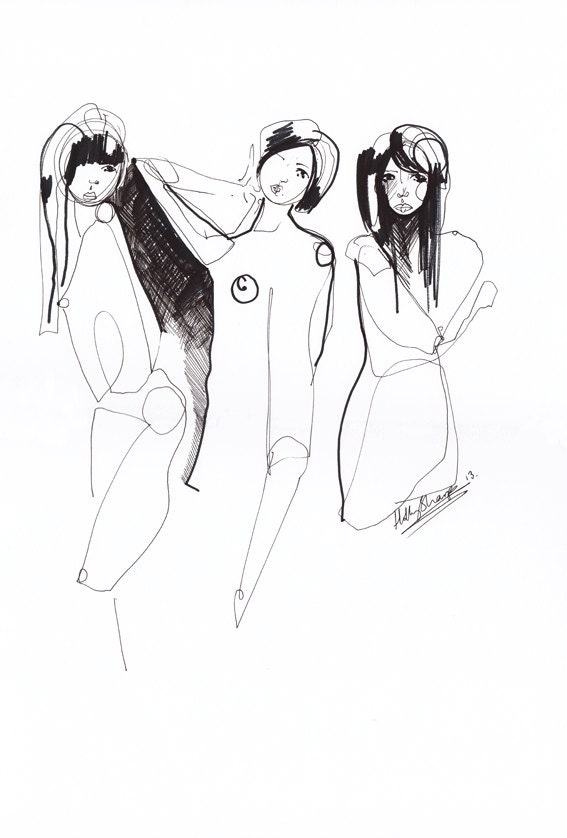 Connected II // ORIGINAL pen drawing