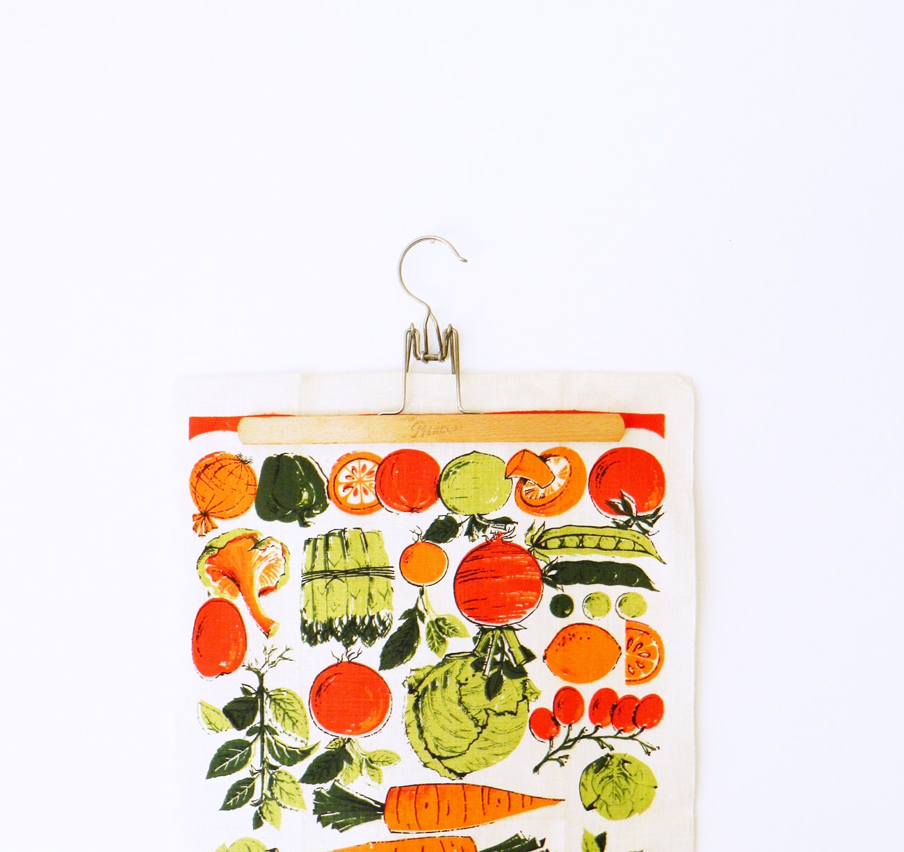 RESERVED FOR JESSICA-Mid Century Linen Vegetable Towel