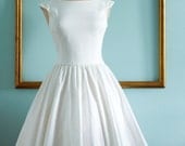 short wedding dress in ivory retro 1950s inspired dress - EMILIA style