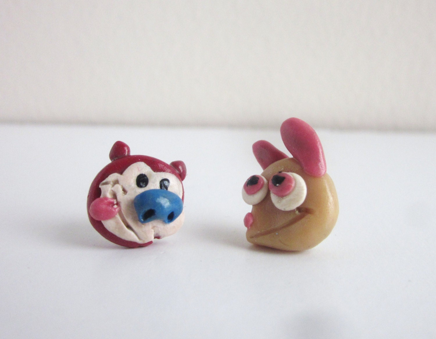 Ren and Stimpy Stud Earrings