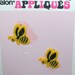 vintage sewing APPLIQUE BEES buzz spring summer