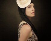 Sculptural Cream Felt Hat - Bridal Series