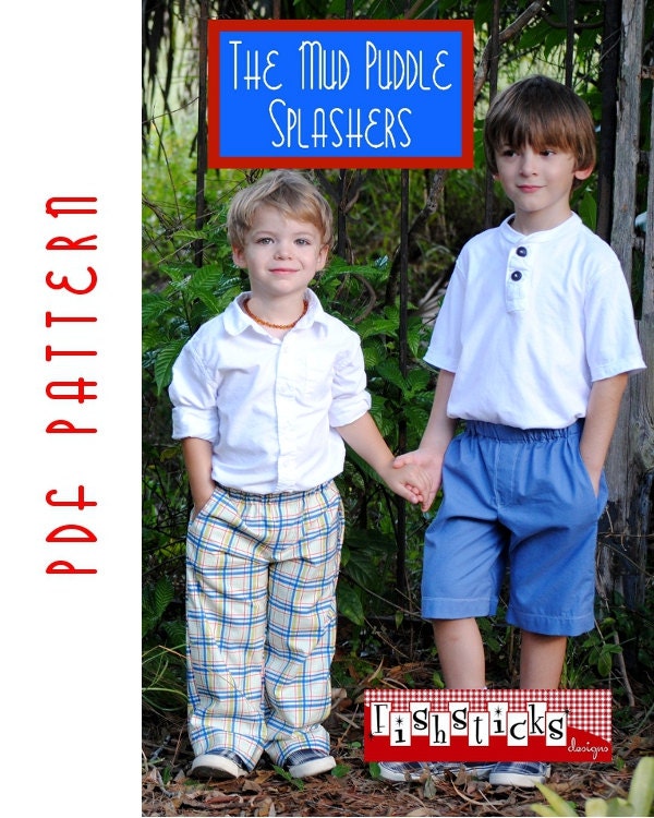 PDF Sewing Pattern: The Mud Puddle Splashers (Instant Download)