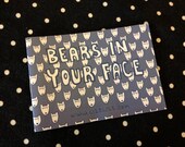 Bears In Your Face and The Man With Tetris On His Chin Mini Flip Comic Zine by Lizz Lunney Humour