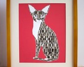 Block Cat Illustration - Free US Shipping