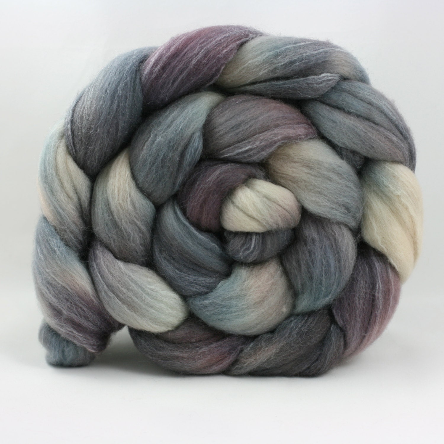 Vague, Polwarth/Silk, hand painted spinning fiber, 3.8oz