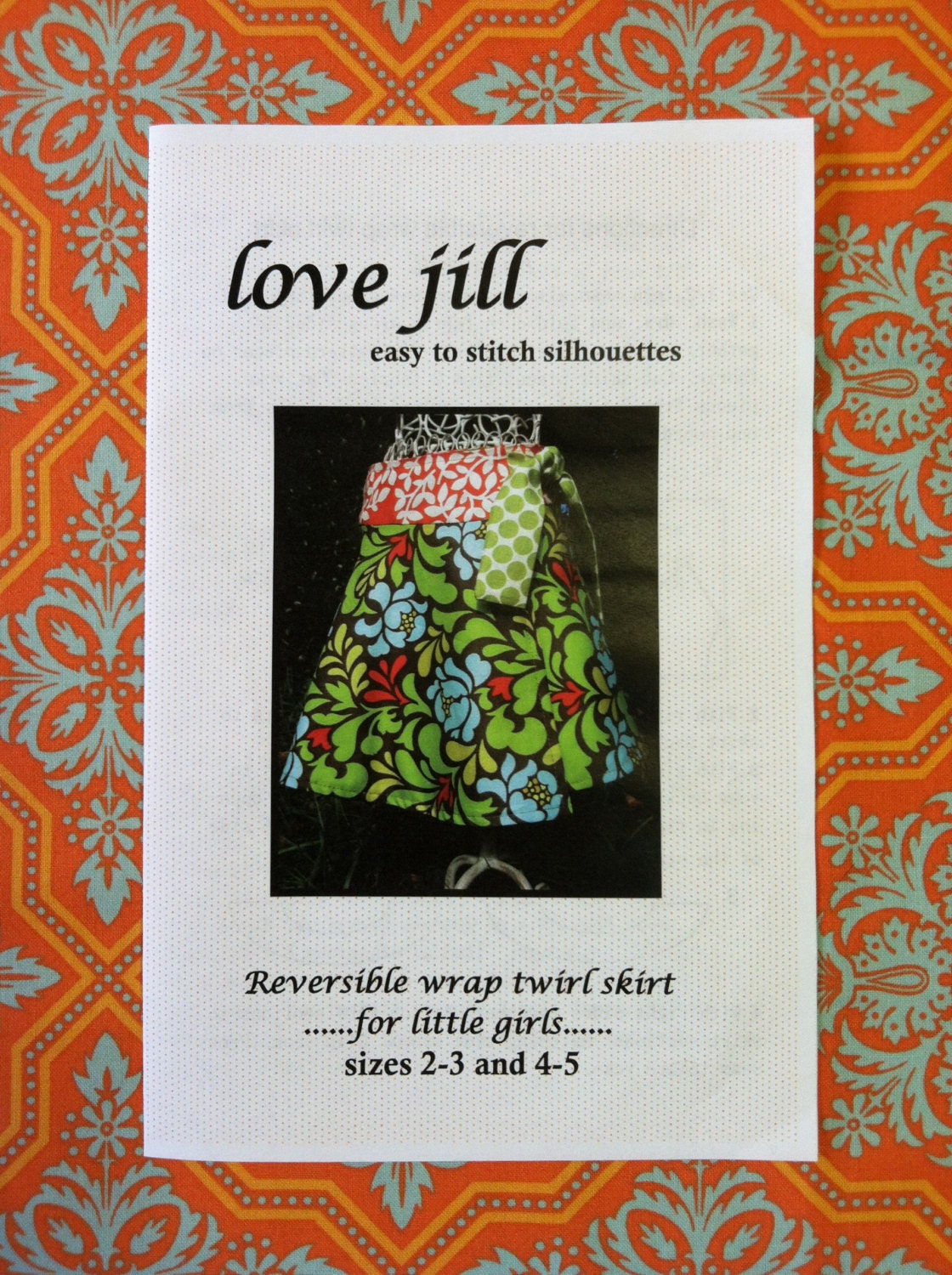 lovejill reversible wrap skirt pattern for little girls sizes 2 - 5
