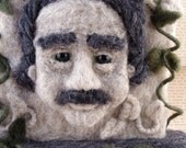 RESERVED - Needle Felted Tombstone of Edgar Allan Poe and the Raven One-of-a-kind Soft Sculpture by Bella McBride Greenman