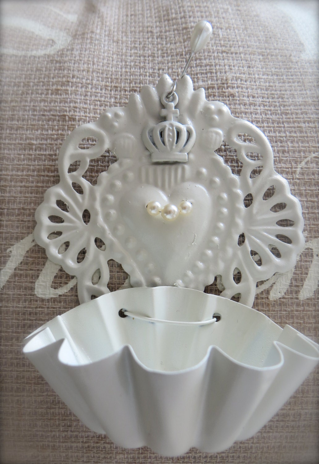 Jeanne Darc Inspired Holy Water Font - Ex Voto - Candle Holder - Ring Holder