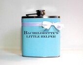 Bachelorette Party Gift, Bridal Shower Gift, Bridesmaids Gifts, Maid of Honor Gift, Wedding Party Flask, Tiffany Blue, Gift for Teacher